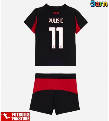 AC Milan Christian Pulisic #11 Hemmatröja Barn 2025-26 Kortärmad (+ Korta byxor)